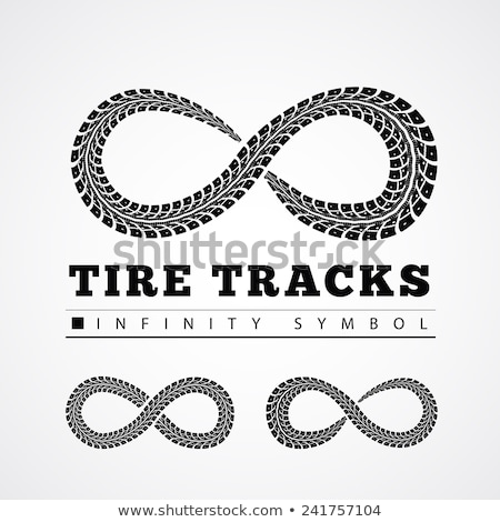 Stockfoto: Tire Tracks In Infinity Form