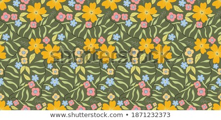 Stock foto: Seamless Tropical Pattern With Pink Monstera Leaves And Flowers