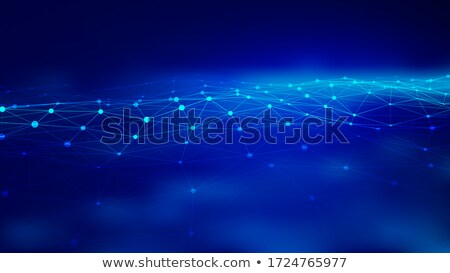 Stock photo: Blue Digital Wireframe Science Background