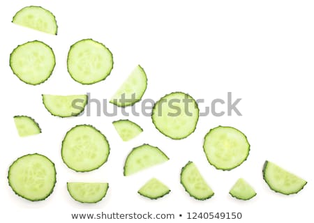 Stok fotoğraf: Slices Of Green Cucumber