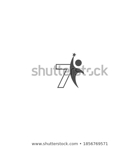 [[stock_photo]]: Number Seven 7 Business People Silhouette Alphabet