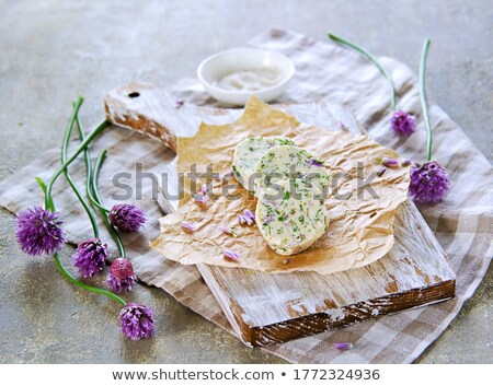 Stock foto: Butter With Fresh Chives
