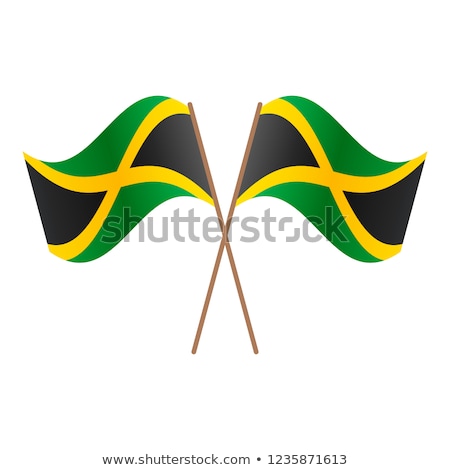 Stock fotó: Jamaica Flag Vector Illustration