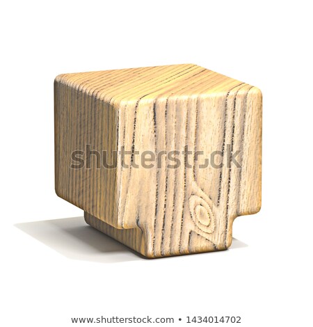 Foto d'archivio: Solid Wooden Cube Font Letter T 3d