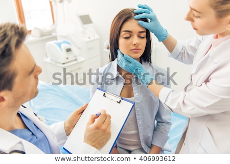 Stok fotoğraf: The Woman Visiting Doctor For Plastic Surgery