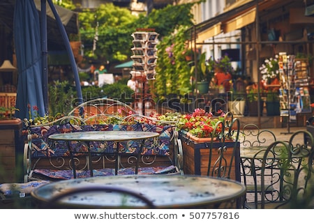 Stock photo: Terrace With Vintage Table And Chairs