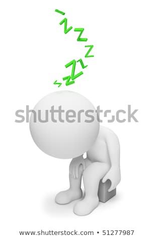 Foto stock: Ente · pequeña · 3D · - · Cansado