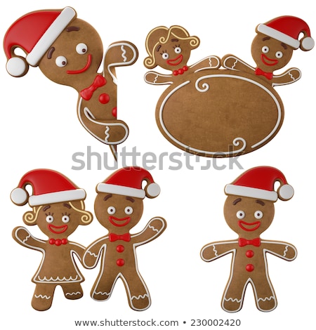 Imagine de stoc: 3d White People Woman With Homemade Gingerbread