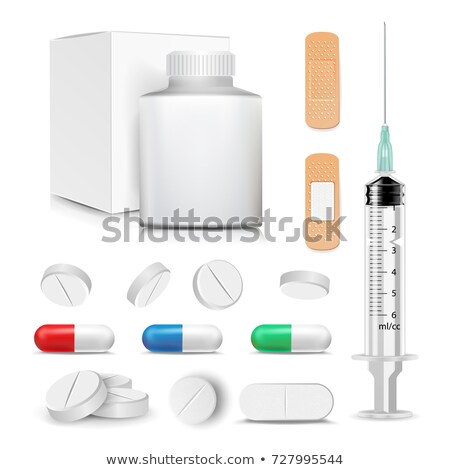 Syringe With Red Medication Isolated On White Background Imagine de stoc © pikepicture
