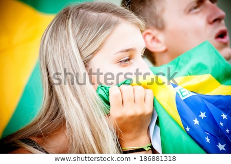 Stok fotoğraf: Brazilian Sports Fan In Dispair