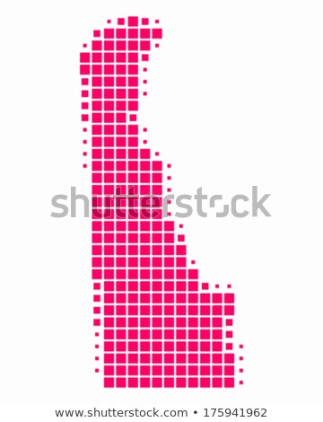 [[stock_photo]]: Map Of Usa Delaware State With Dot Pattern