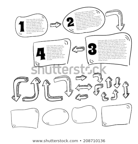 Stock fotó: Doodle Flow Chart Icon