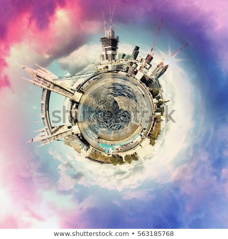 Foto stock: Circular Panorama Of Londons Most Famous Attractions
