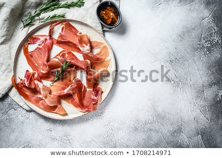 Foto stock: Salami And Bacon