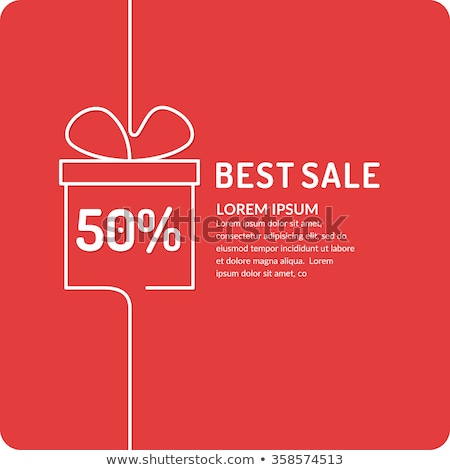 Foto stock: Discount Gift Sales Vector Illustration