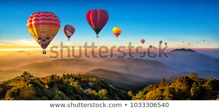 Stock fotó: Hot Air Balloon In Nature Landscape