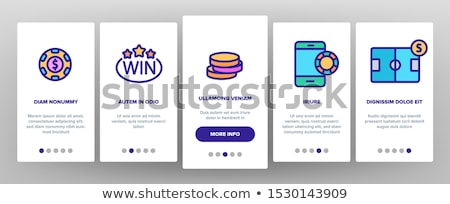 Foto stock: Betting And Gambling Onboarding Icons Set Vector