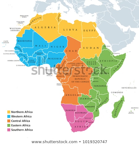 Stock fotó: Africa Map Vector Illustration