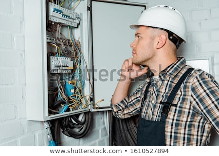 Stockfoto: Pensive Electrician