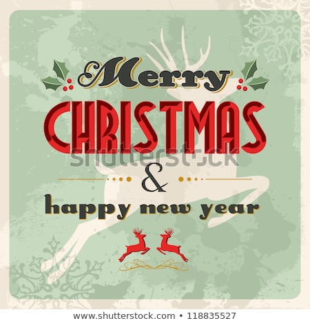 Stock photo: Vintage Merry Christmas And Happy New Year Eps 8