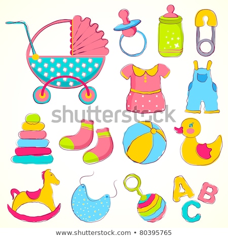 Illustration Of Different Toys Items For Baby ストックフォト © Vectomart