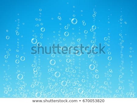 Сток-фото: Air Bubble On Blue Background