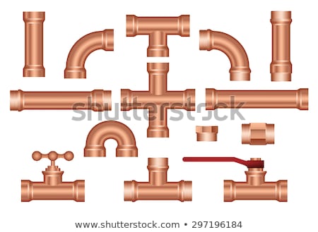 Foto stock: Copper Tubes In Brewery