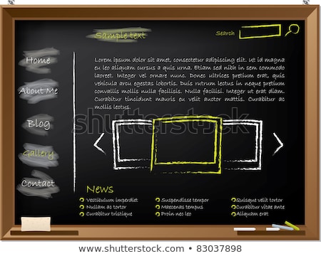 Stock fotó: Blackboard With Template Website