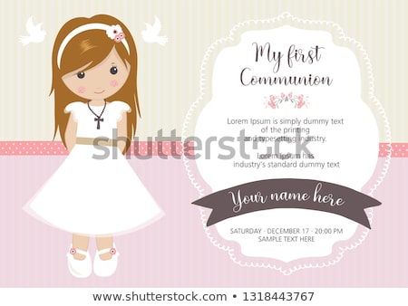 Stok fotoğraf: My First Holy Communion Invitation