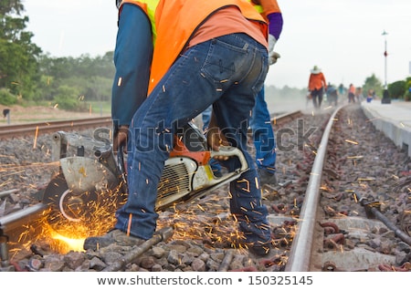 Foto d'archivio: Railroad Track Repair