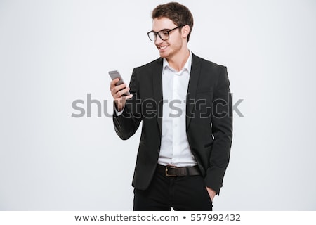 Сток-фото: Happy Smiling Businessman In Eyeglasses And Suit