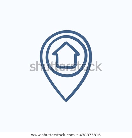 Stock photo: Pointer With House Inside Sketch Icon
