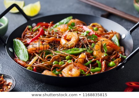 Stock photo: Soba Noodle With Fried Shrimp