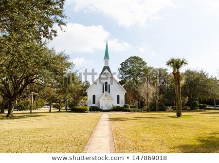 Stock photo: Small Church Under Blue Sky