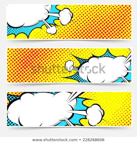 Yellow Comic Book Background Explosion Bubble Stok fotoğraf © phyZick