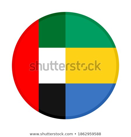 Stock photo: Football In Flames With Flag Of Gabon