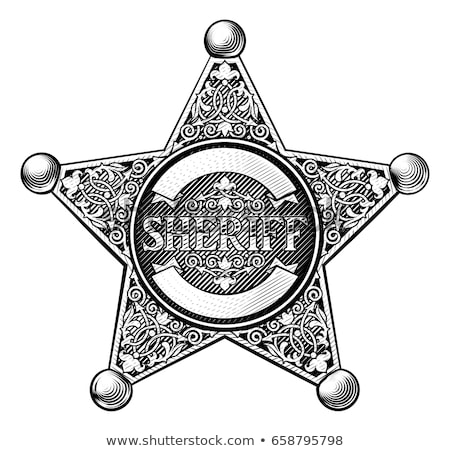 ストックフォト: Sheriff Star Badge Western Style