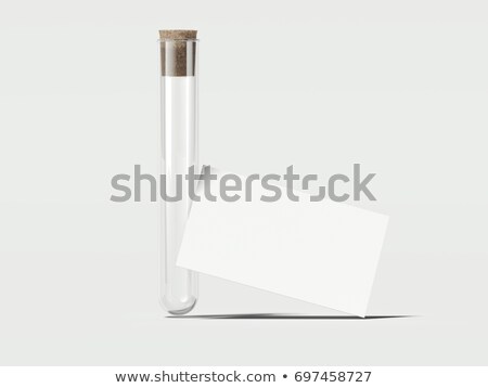 Stock fotó: Clean Beaker With White Business Cards 3d Rendering