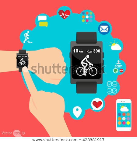 Foto stock: Digital Vector Healthy Activity Lifestyle Icons