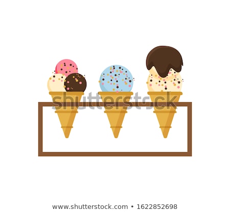 [[stock_photo]]: Ice Cream In Crusty Cone Gelato With Crumbles