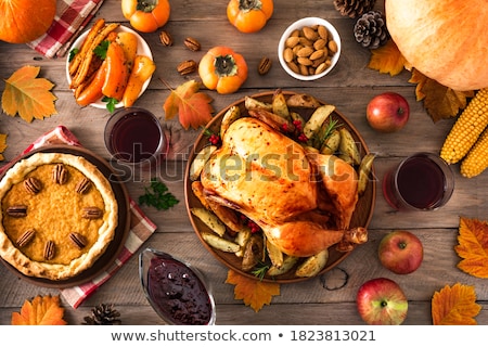 Foto stock: Thanksgiving Day Traditional Festive Dinner