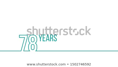 Stok fotoğraf: 78 Years Anniversary Or Birthday Linear Outline Graphics Can Be Used For Printing Materials Brouc