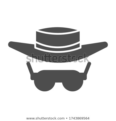 Foto stock: Sun Protected Man Icon Vector Outline Illustration