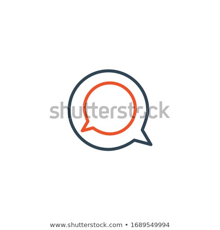 Stock fotó: Two Linear Chat Speech Message Bubbles Hidden Message Concept Forum Icon Communication Concept S