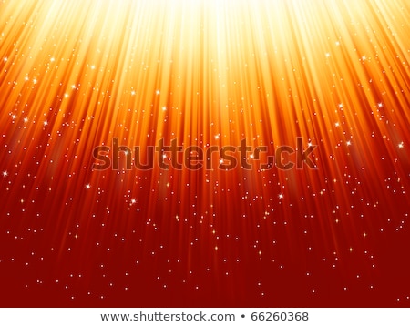 Stock photo: Snowflakes Descending On Golden Light Eps 8