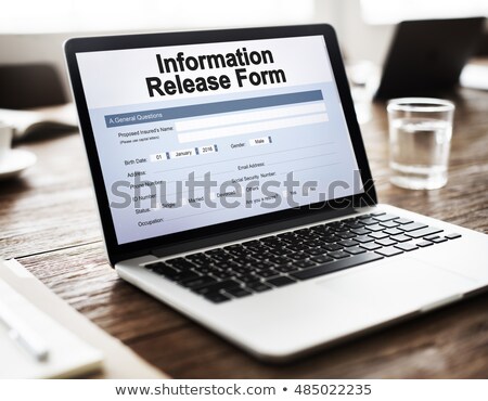 Stock fotó: Information Release Form