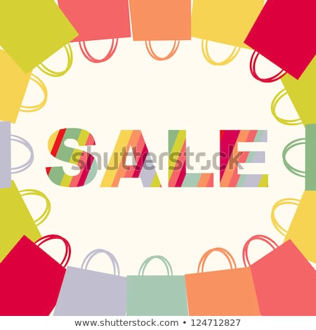 Bright Sale Poster With Bags ストックフォト © barbaliss