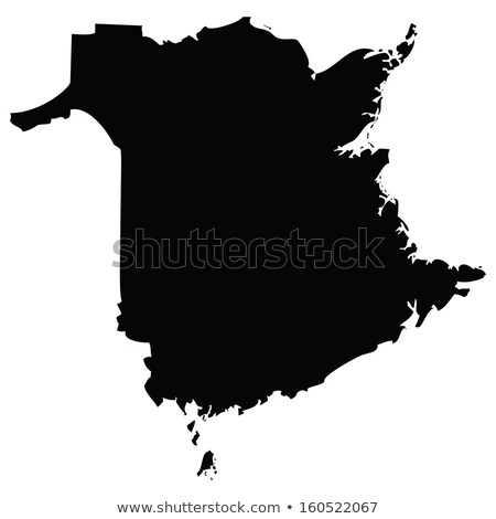 Stockfoto: Detailed Map Of New Brunswick Canada