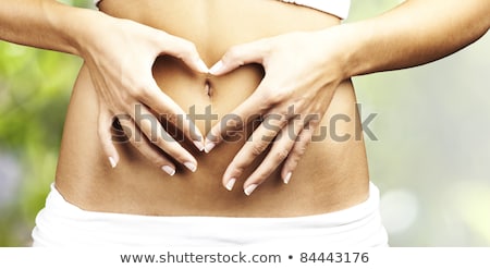 Stockfoto: Woman Doing A Heart With Her Hands