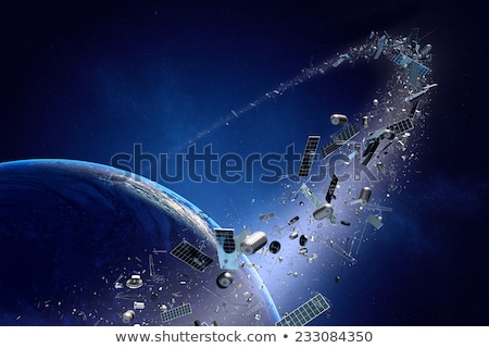 Сток-фото: Space Junk Pollution Orbiting Earth